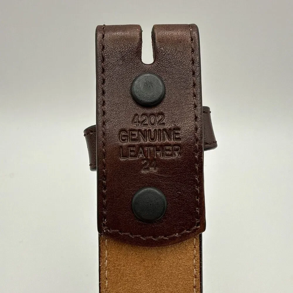 3D Belt Co Kids Western Leather Belt Only Brown Size 24